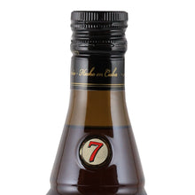 Load image into Gallery viewer, Legendario Elixir de Cuba 7 Year Old black cap and neck with red number 7 emblem