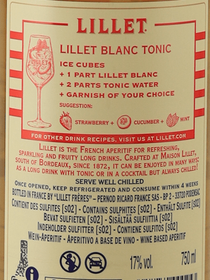 Lillet Blanc - Bottle Of Japan
