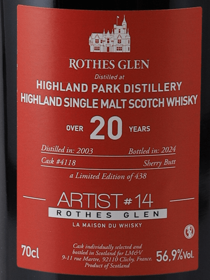 LMDW Artist Highland Park 20 Year Old 2003 - Bottle Of Japan