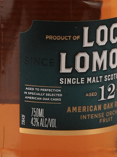 Loch Lomond 12 Year Old Intense Orchard Fruit - Bottle Of Japan