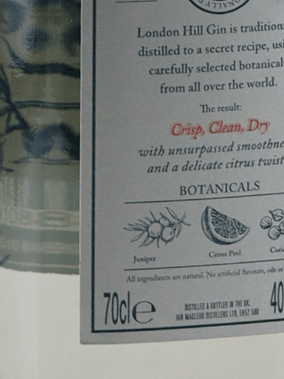 London Hill Dry Gin - Bottle Of Japan