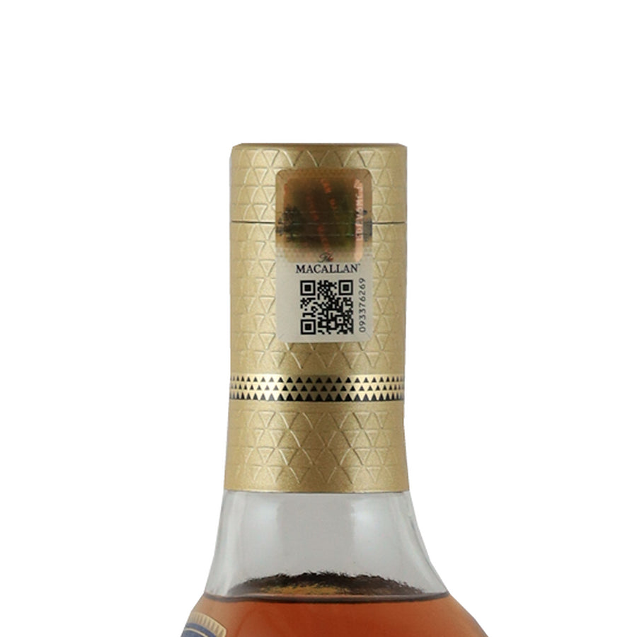 The Macallan 12 Year Old Double Cask whisky, gold cap with authentication label