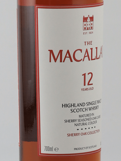 Macallan 12 Year Old Sherry Oak New Label - Bottle Of Japan