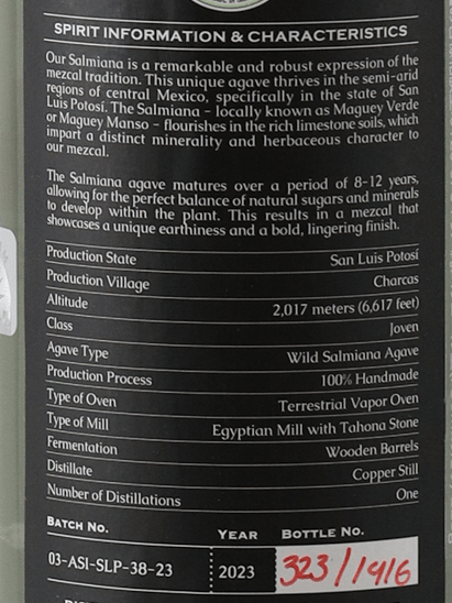 Machetaso Salmiana 750ml - Bottle Of Japan
