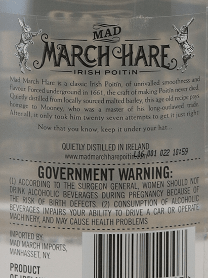 Mad March Hare Irish Poitin - Bottle Of Japan