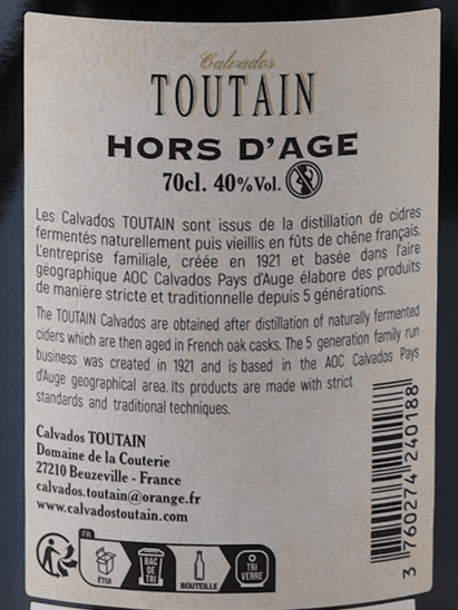 Maison Toutain Hors d'Age - Bottle Of Japan