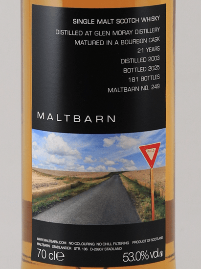 Malt Barn Glen Moray 21 Year Old 2003 - Bottle Of Japan