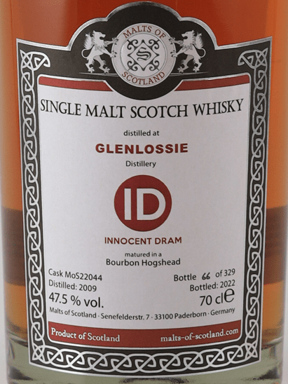 Malts of Scotland Glenlossie 2009／2022 - Bottle Of Japan