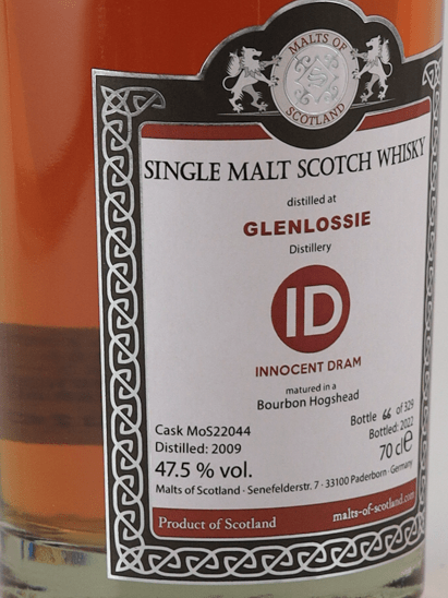 Malts of Scotland Glenlossie 2009／2022 - Bottle Of Japan