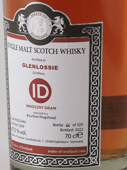 Malts of Scotland Glenlossie 2009／2022 - Bottle Of Japan