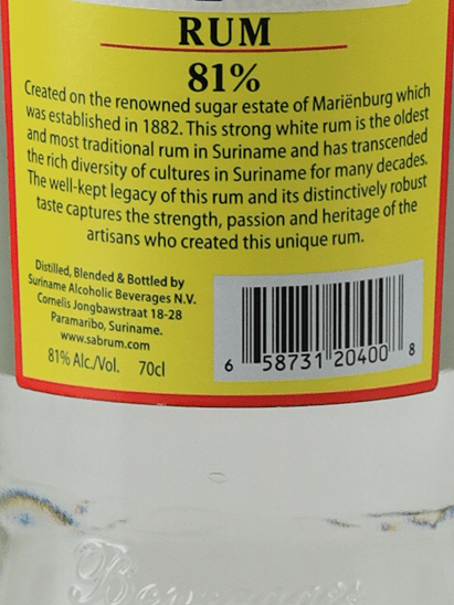 Marienburg Rum 81 - Bottle Of Japan