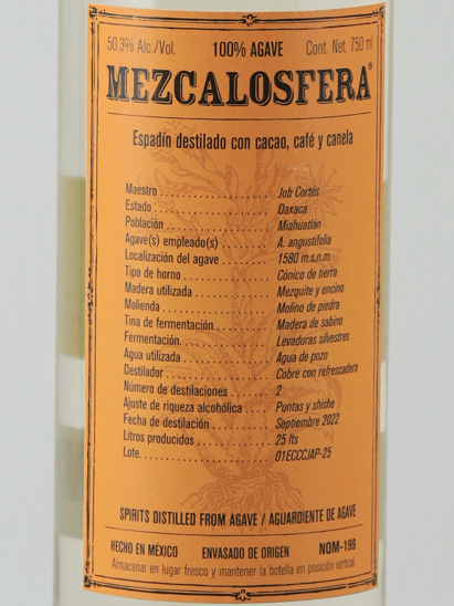 Mezcalosfera Espadín + Cacao + Coffee + Cinnamon - Bottle Of Japan