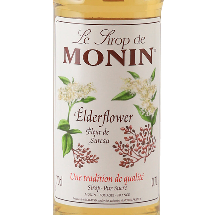 Monin Elderflower Syrup 700ml - front label