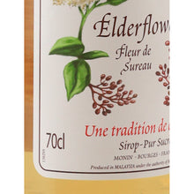Load image into Gallery viewer, Monin Elderflower Syrup 700ml - volume left detail