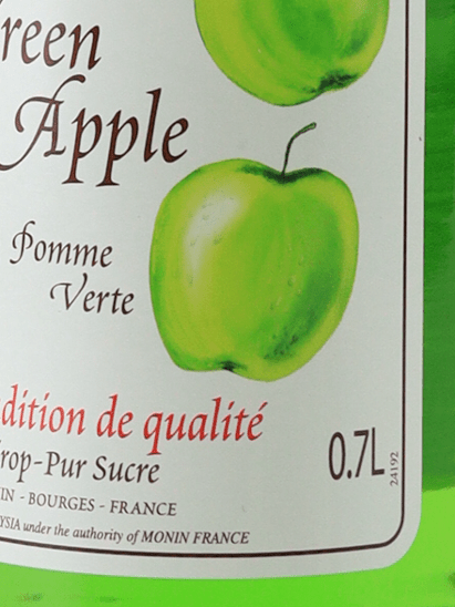 Monin Green Apple Syrup 700ml - Bottle Of Japan