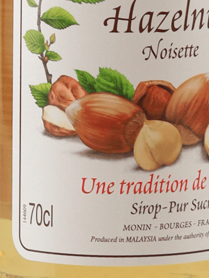 Monin Hazelnut Syrup 700ml - Bottle Of Japan