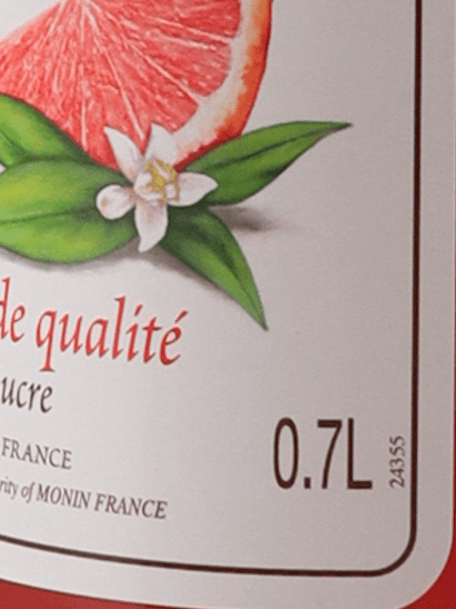 Monin Pink Grapefruit Syrup - Bottle Of Japan
