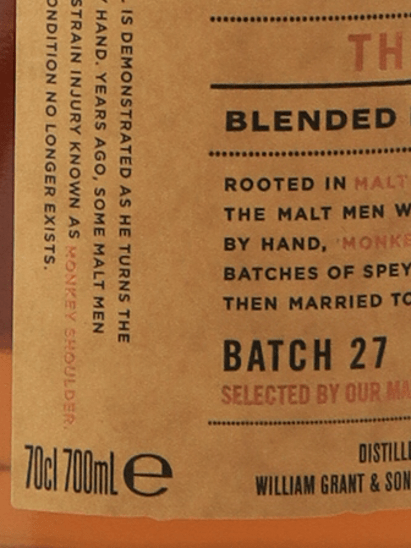 Monkey Shoulder Batch 27 700ml - Bottle Of Japan