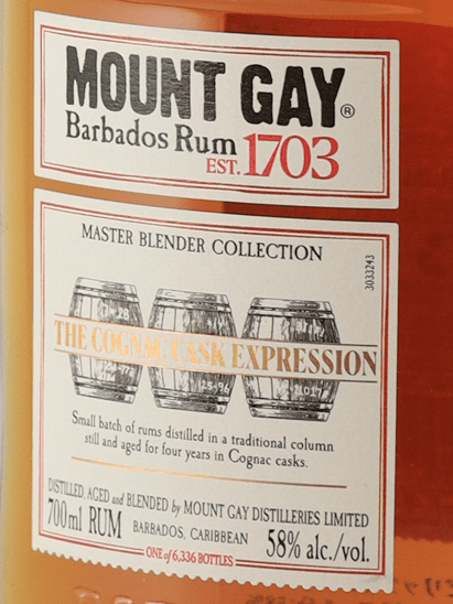 Mount Gay Cognac Cask Expression - Bottle Of Japan