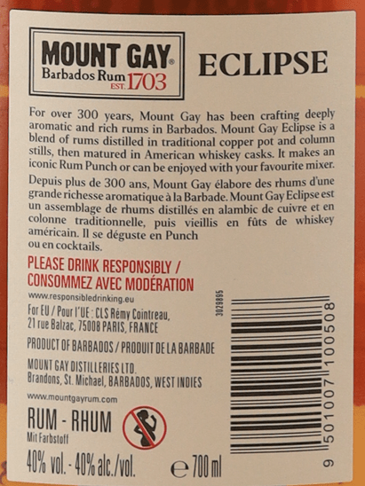 Mount Gay Eclipse - Bottle Of Japan