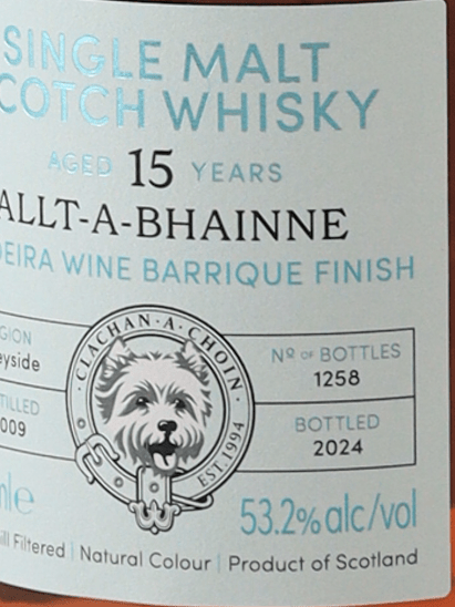 Murray McDavid Allt - A - Bhainne 15 Year Old 2009 - Bottle Of Japan