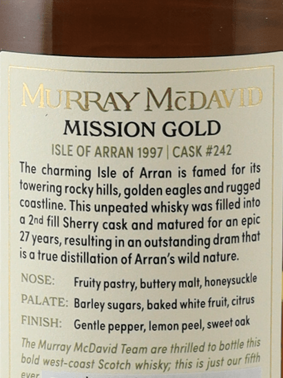 Murray McDavid Arran 27 Year Old 1997 - Bottle Of Japan