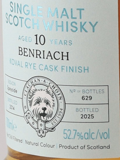 Murray McDavid Benriach 10 Year Old 2014 - Bottle Of Japan