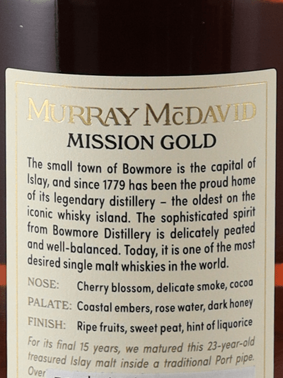 Murray McDavid Bowmore 23 Year Old 2001 - Bottle Of Japan