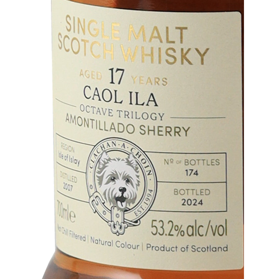 Murray McDavid Caol Ila 17 Year Old 2007, 53.2%, 700ml - bottling and strength detail