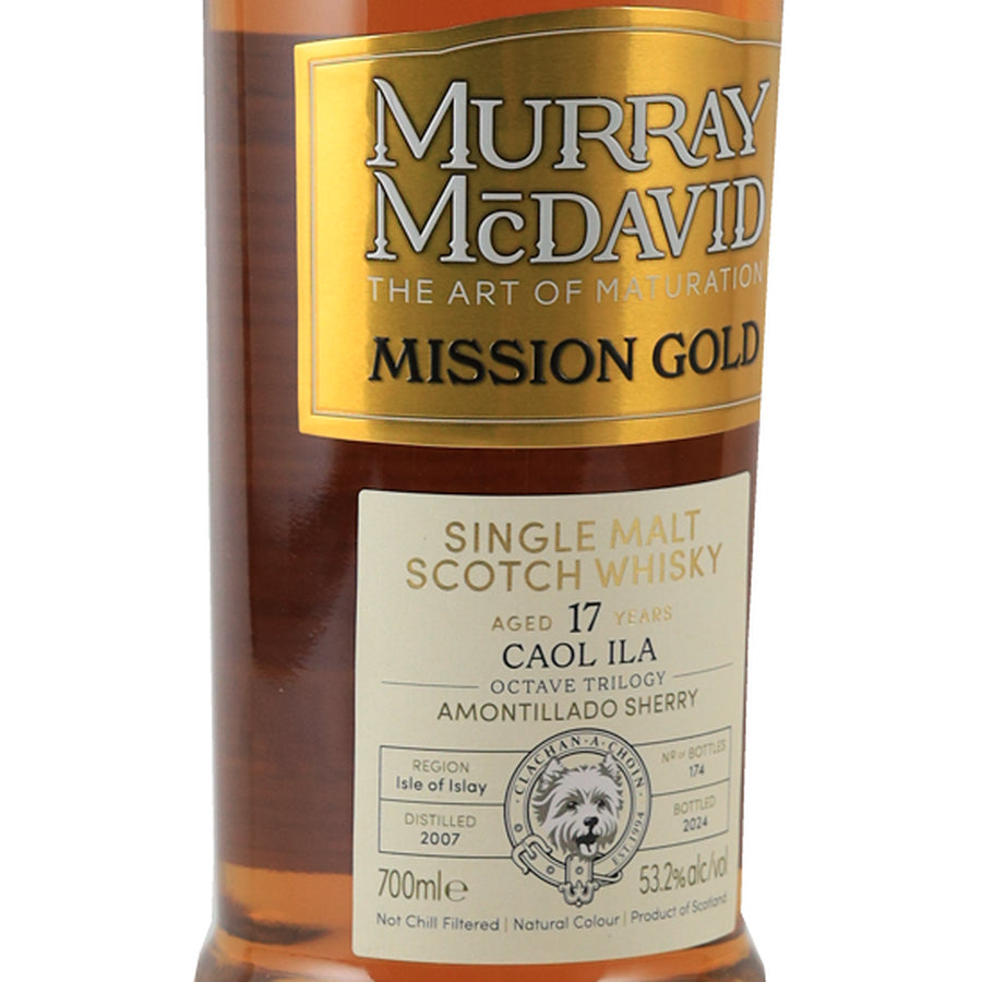 Murray McDavid Caol Ila 17 Year Old 2007, 53.2%, 700ml - label left angle