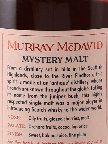 Murray McDavid Juniper Hill 9 Year Old 2015 - Bottle Of Japan
