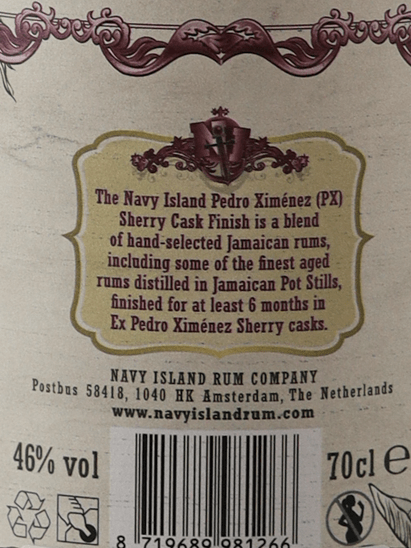 Navy Island Rum PX Sherry Cask Finish 2025 Release - Bottle Of Japan