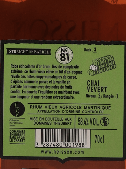 Neisson Straight From The Barrel 2018 81 - Bottle Of Japan