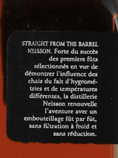 Neisson Straight From The Barrel 2018 88 - Bottle Of Japan