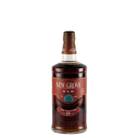 New Grove 10 Year Old rum, bottle front view