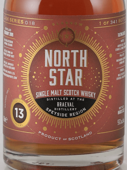 North Star Braeval 13 Year Old 2009 - Bottle Of Japan