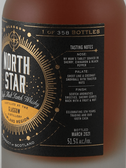 North Star Glasgow 5 Year Old 2016 - Bottle Of Japan