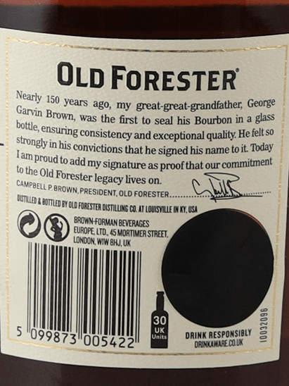 Old Forester 86 Proof 700ml - Bottle Of Japan