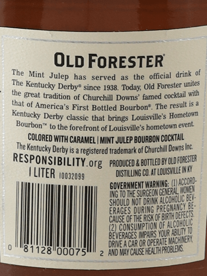 Old Forester Mint Julep 1L - Bottle Of Japan