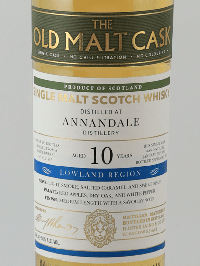 Old Malt Cask Annandale 10 Year Old 2015 Peated - Bottle Of Japan