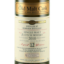 Load image into Gallery viewer, Old Malt Cask Benriach 12 Year Old 2010 25th Anniversary Single Malt Scotch Whisky 50% 700ml - front label