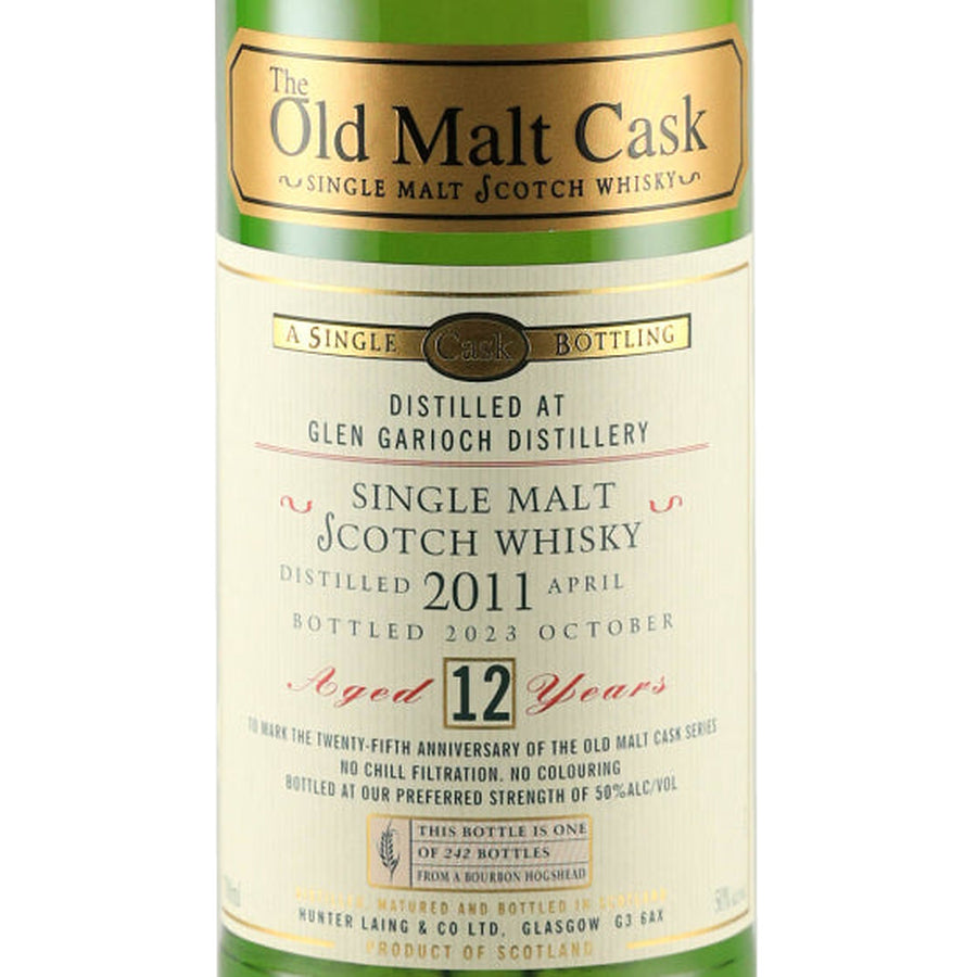 Old Malt Cask Glen Garioch 12 Year Old 2011 25th Anniversary Single Malt Scotch Whisky 50% 700ml - front label