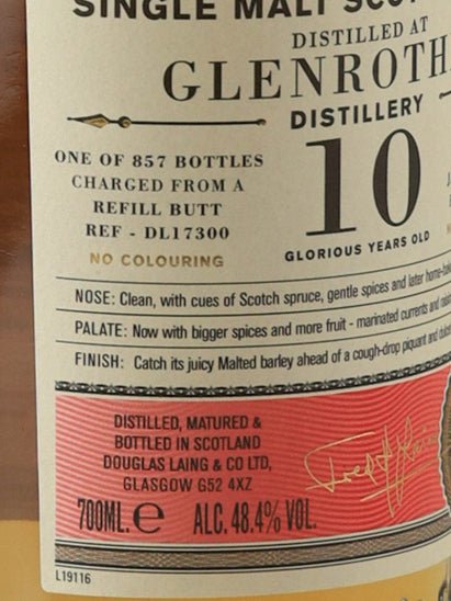 Old Particular Glenrothes 10 Year Old 2013 - Bottle Of Japan