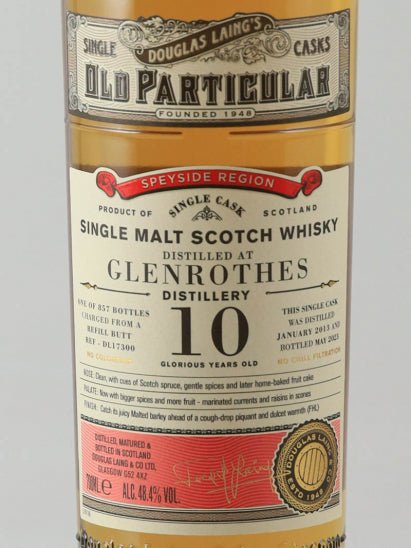 Old Particular Glenrothes 10 Year Old 2013 - Bottle Of Japan