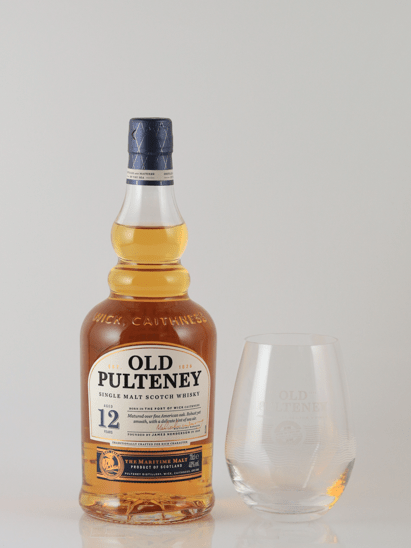 Old Pulteney 12 Year Old with Glass Set - Bottle Of Japan