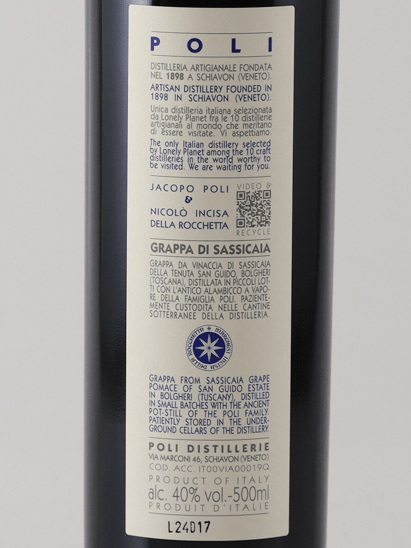 Paoli Grappa di Sasakai 2019 - Bottle Of Japan