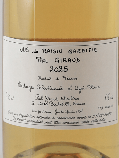 Paul Giraud Sparkling Grape Juice 2025 - Bottle Of Japan