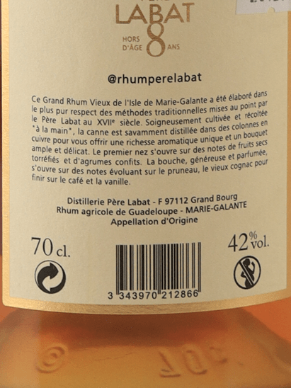 Pere Labat 8 Year Old - Bottle Of Japan