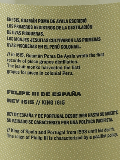 Pisco 1615 Mostel Verde Tronter - Bottle Of Japan
