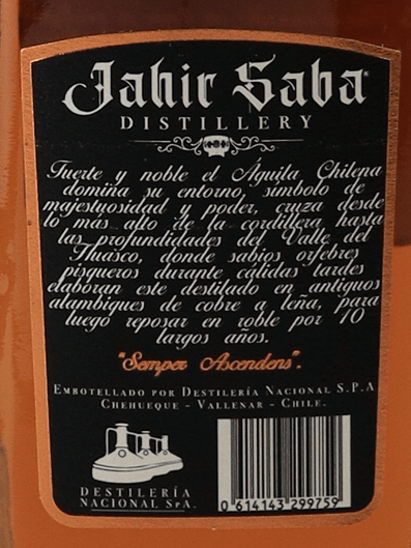 Pisco Jahir Saba - Bottle Of Japan